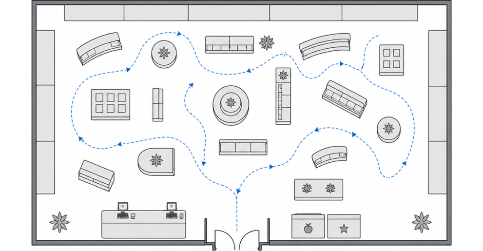 Free Flow Store Layout