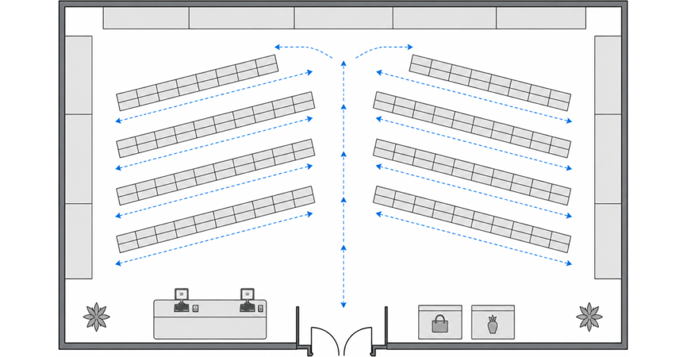Herringbone Store Layout