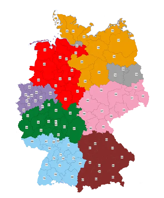 Vertriebsgebiete Kühlraumbau